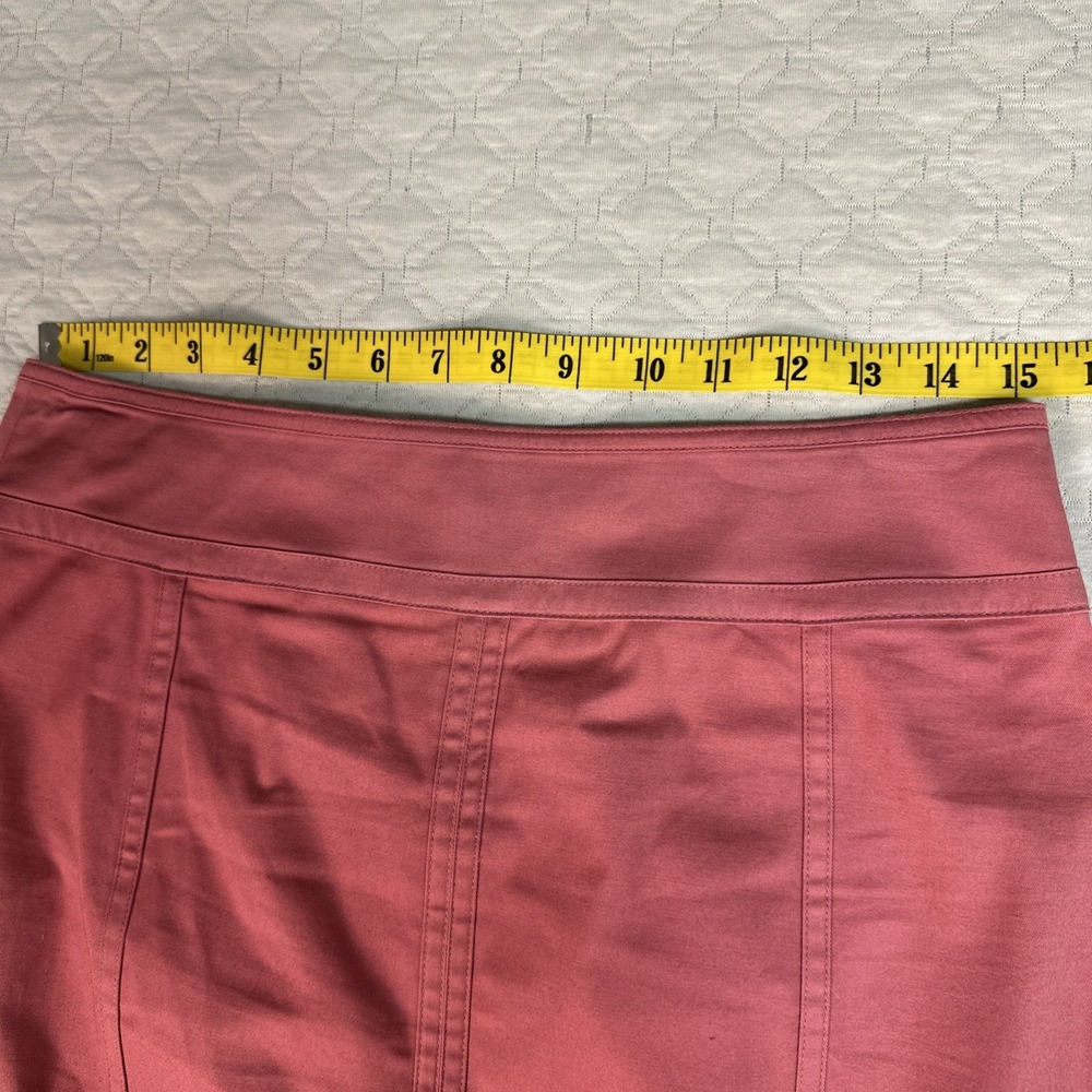 Ann Taylor Women's Pencil Skirt Sz 6 Pink A Line Stretch Cotton - Picture 7 of 9